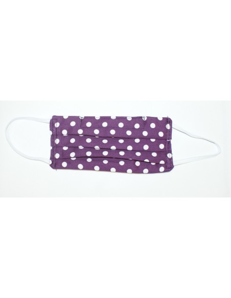 Masque Pois mauve femme