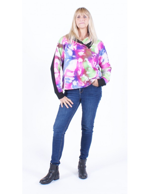 top kimono laine bouillie coloré femme